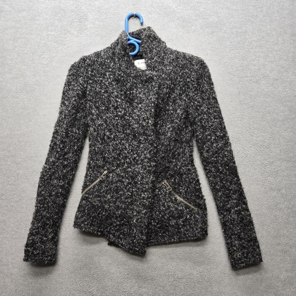 Isabel Marant Etoile Women Jacket 36 Gray Cotton Wool Mohair Boucle